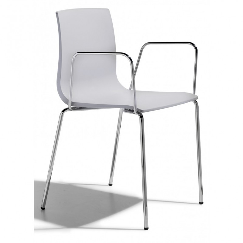 ALICE art.2676 μεταλλική πολυθρόνα CR - Chromed steel 53x52x82(67/46)cm