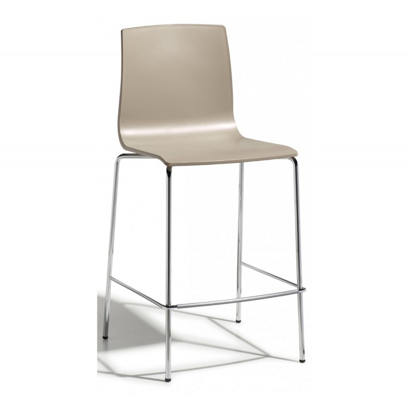 ALICE art.2576 σκαμπό bar H65 VL - Matt linen coated steel embossed finish 47x50x100(65)cm