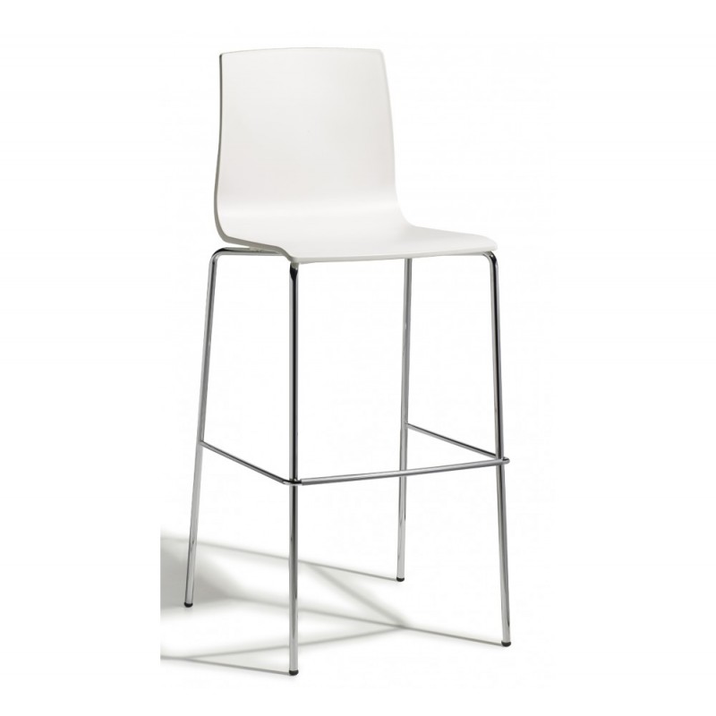 ALICE art.2575 σκαμπό bar H80 VL - Matt linen coated steel embossed finish 49x51x114(80)cm