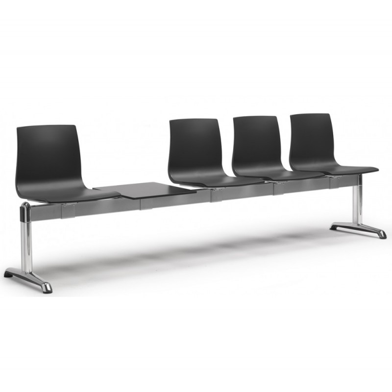 ALICE art.2771-3 παγκάκι αλουμινίου 81 - Anthracite    4θέσιο:52x82x46(252)cm