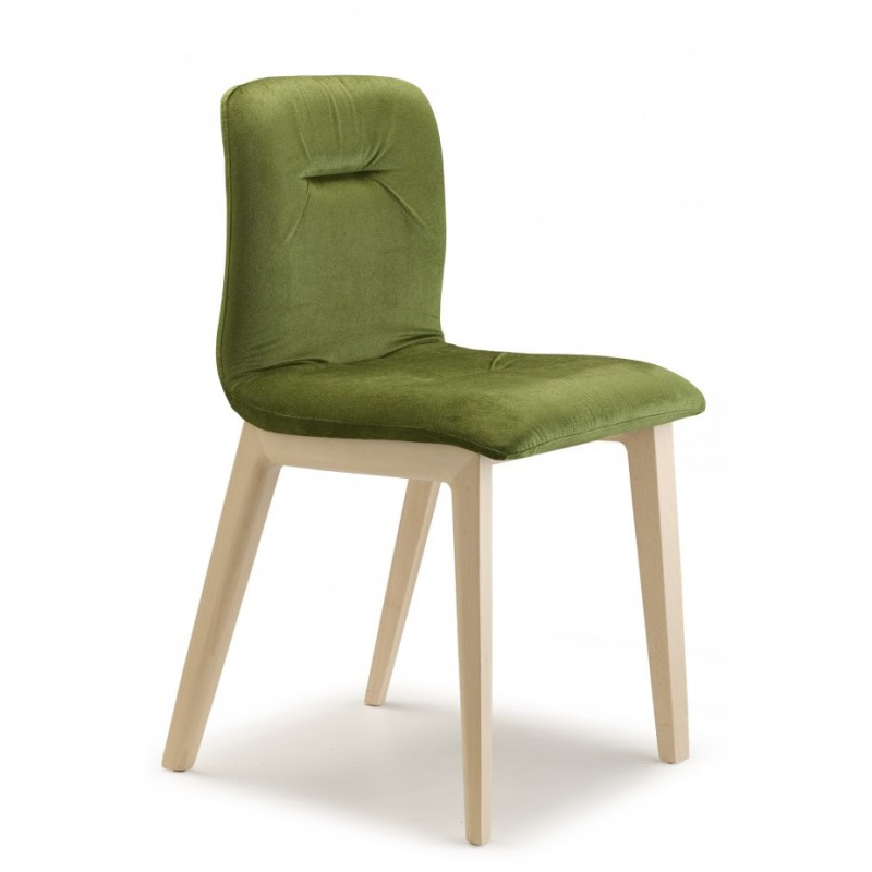 Natural alice pop art.2849 ξύλινη καρέκλα F1 FS 501 - Bleached beech 46x51x84(51)cm