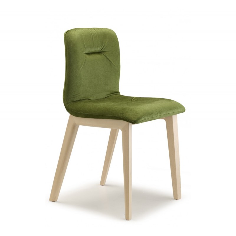 Natural alice pop art.2849 ξύλινη καρέκλα F1 FS 501 - Bleached beech 46x51x84(51)cm