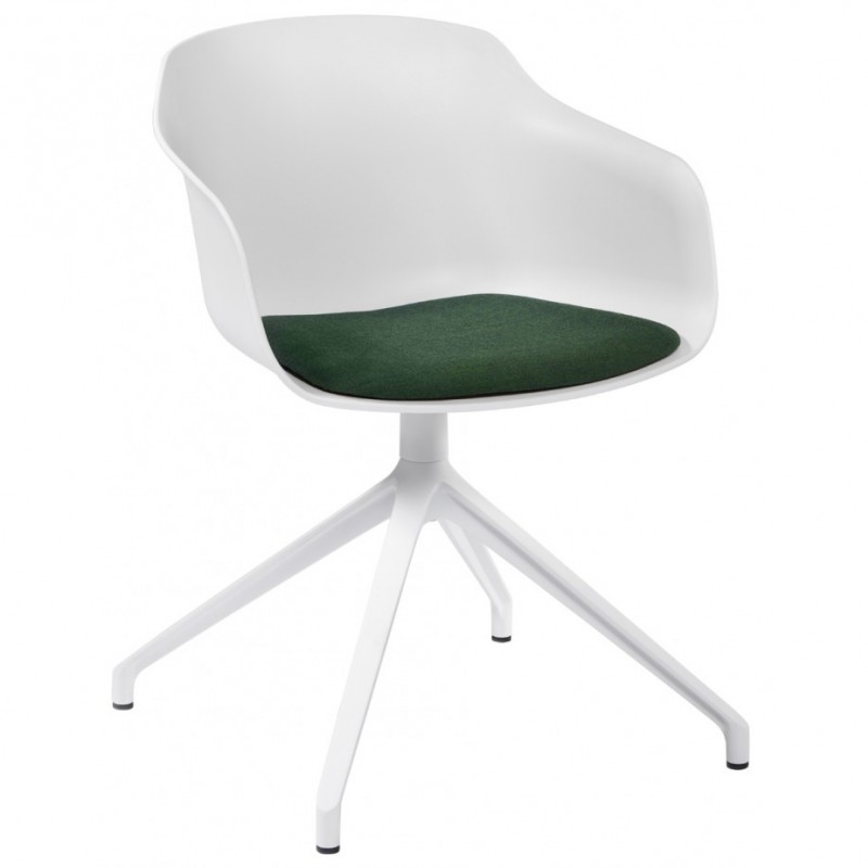 DAME U πολυθρόνα λευκή απο πολυπροπυλενιο  57,5x52x77(66/46)cm