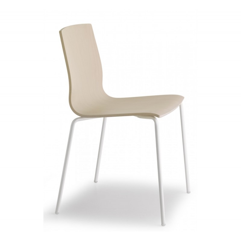 ALICE art.2845 ξύλινη καρέκλα VL - Matt linen coated steel embossed finish 51x51x79(47)cm