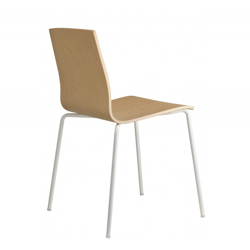 ALICE art.2845 ξύλινη καρέκλα VL - Matt linen coated steel embossed finish 51x51x79(47)cm