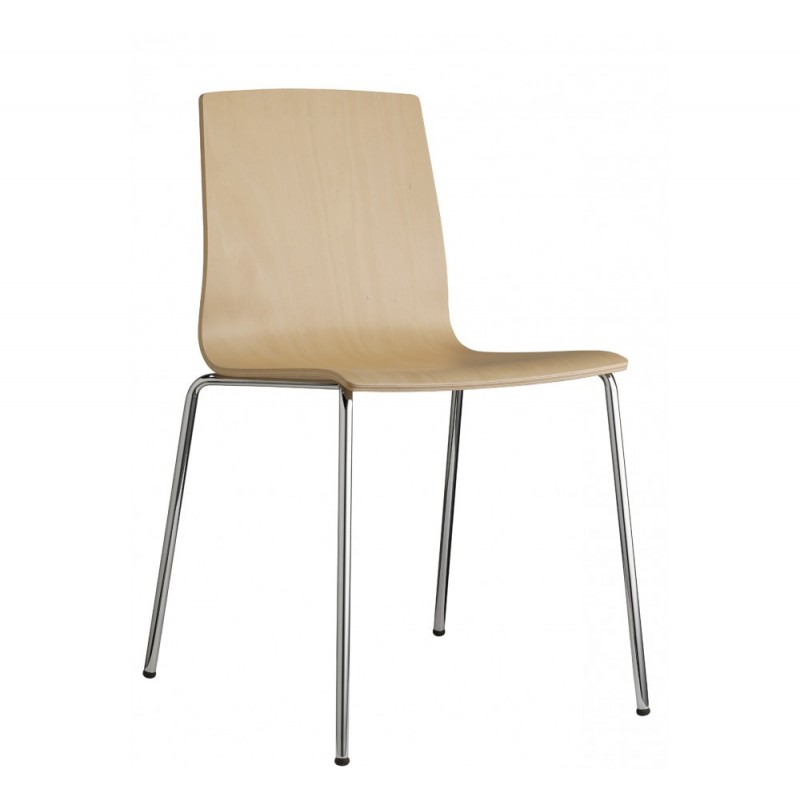 ALICE art.2845 ξύλινη καρέκλα CR - Chromed steel 51x51x79(47)cm