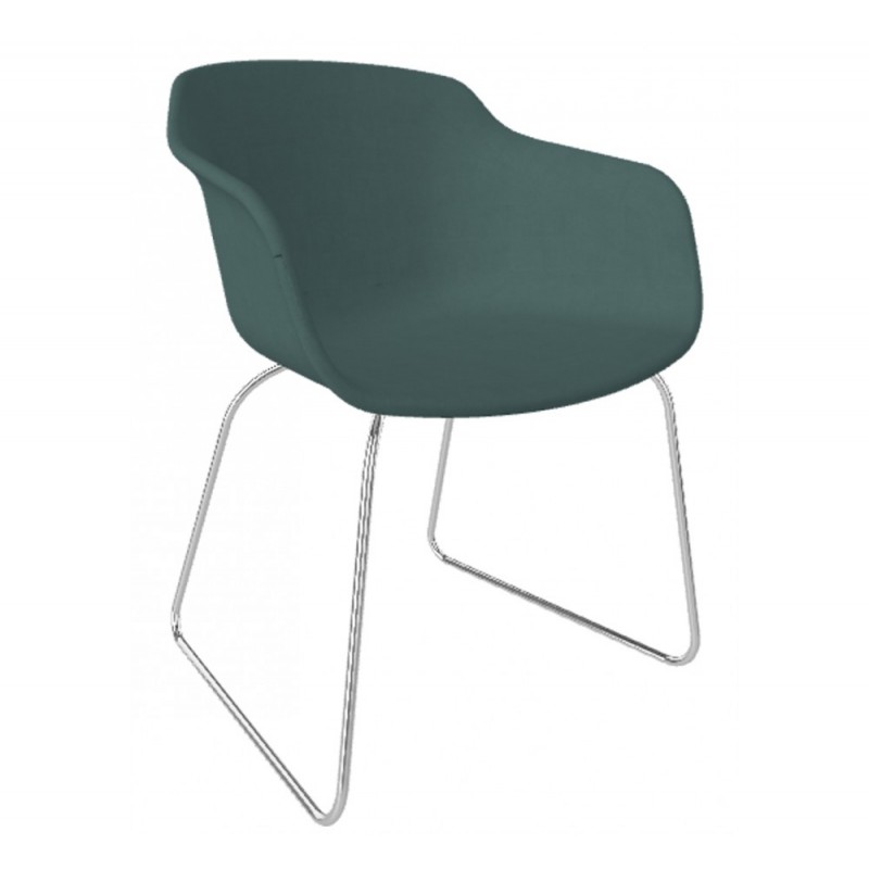 Dress Dame cod.266.__/IST πολυθρόνα Xρώμιο και επένδυση υφάσματος πράσινο  58x52,5x77(66/46)cm