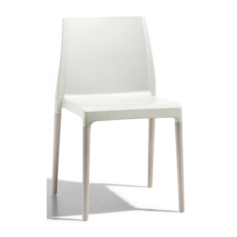 Natural chloe mon amour art.2833 ξύλινη καρέκλα λευκό τεχνοπολυμεριο 49x51x83(47)cm ( η τιμη αφορά 2 τμχ)