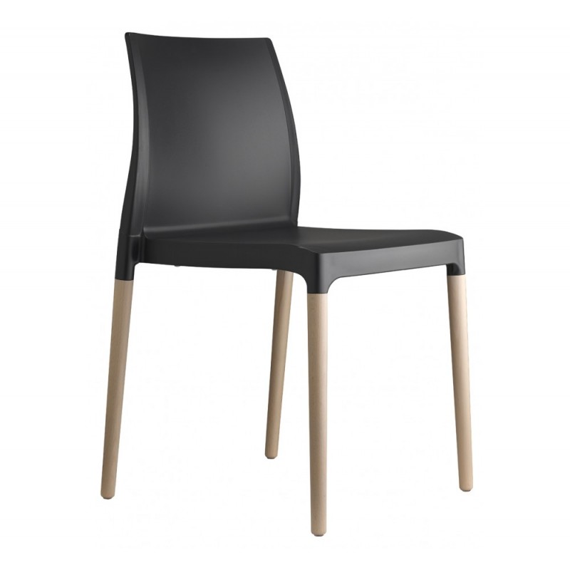 Natural chloe mon amour art.2833 ξύλινη καρέκλα 81 - Anthracite 49x51x83(47)cm