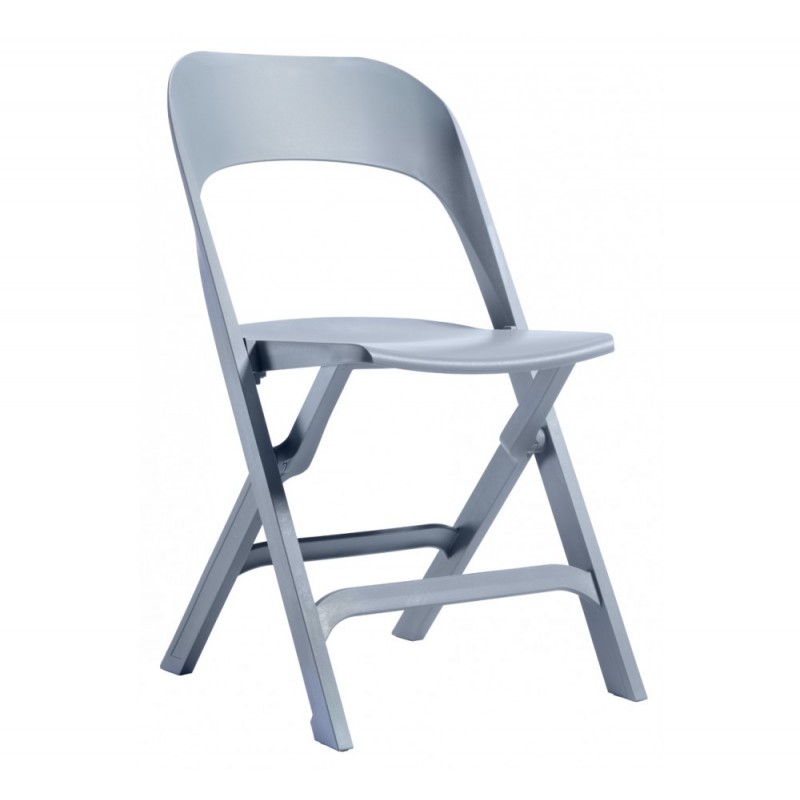 Flap καρέκλα 14-Pearl grey 48x57x84(46)cm -  πτυσσόμενη καρέκλα τεχνοπολυμεριο 