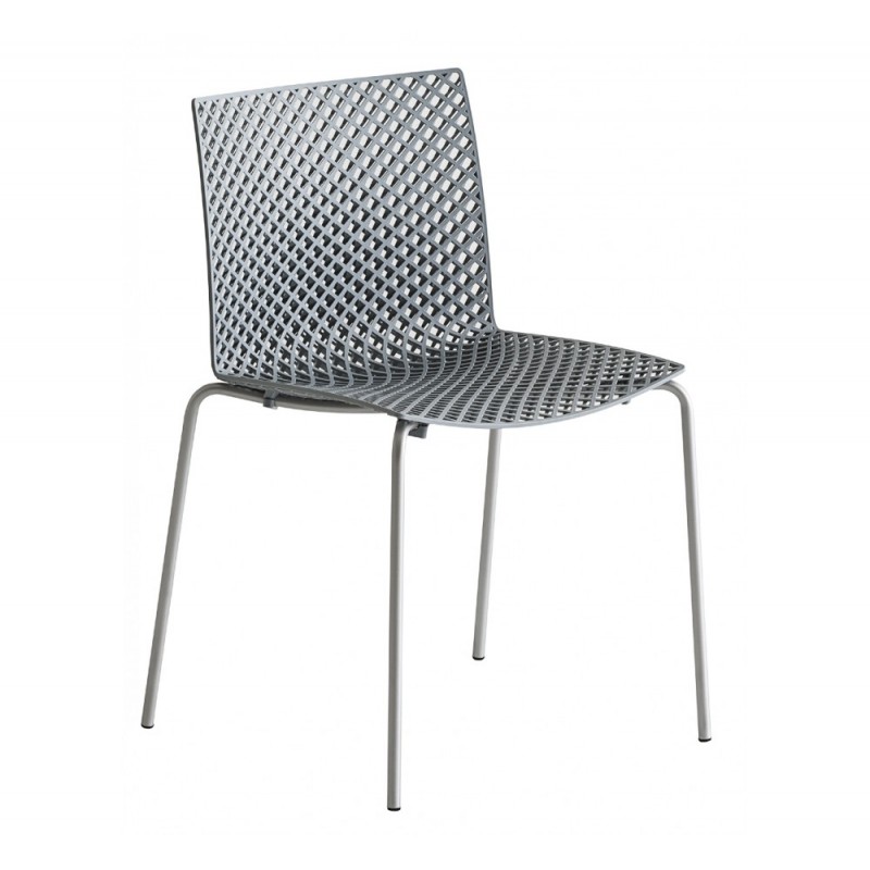 Fuller NA καρέκλα  τεχνοπολυμεριου γκρί χρωμα και μεταλλικο σκελετο55x51x80(44)cm - ελαχιστη παραγγελια 4 τμχ 