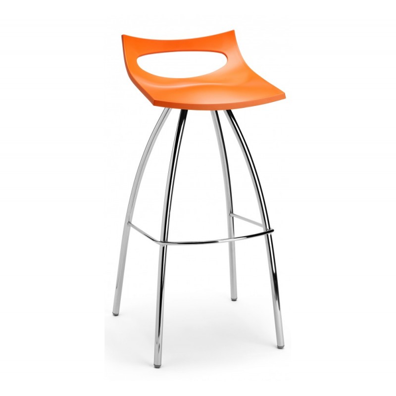 Diablito art.2292 μεταλλικό σκαμπό VL - Matt linen coated steel embossed finish 40x47x82(65)cm  set 4 τμχ 