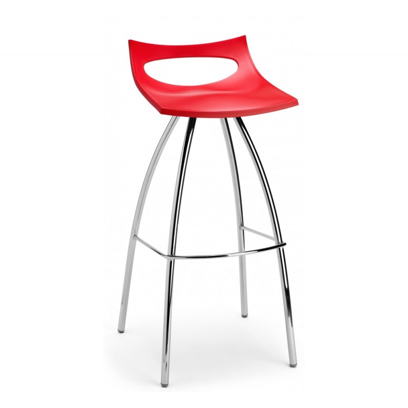 Diablito art.2292 μεταλλικό σκαμπό VL - Matt linen coated steel embossed finish 40x47x82(65)cm  set 4 τμχ 