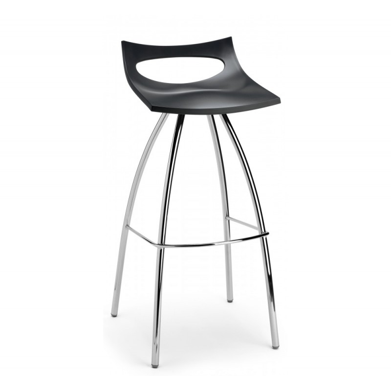 Diablito art.2292 μεταλλικό σκαμπό VL - Matt linen coated steel embossed finish 40x47x82(65)cm   set 4 τμχ 