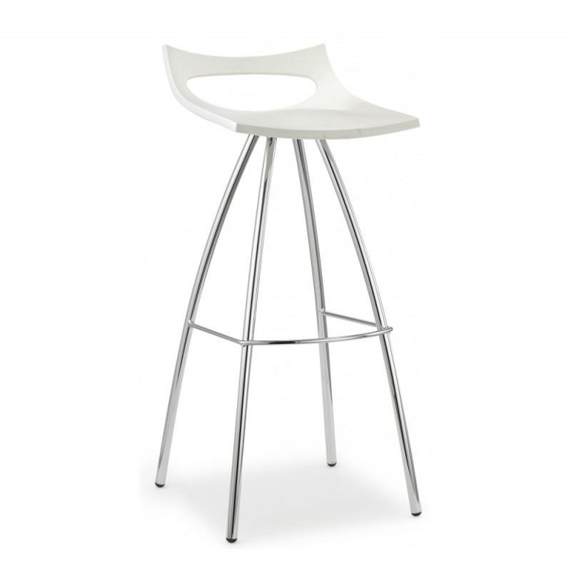 Diablito art.2292 μεταλλικό σκαμπό VA - Matt anthracite grey coated steel, embossed finish 40x47x82(65)cm  set 4 τμχ 