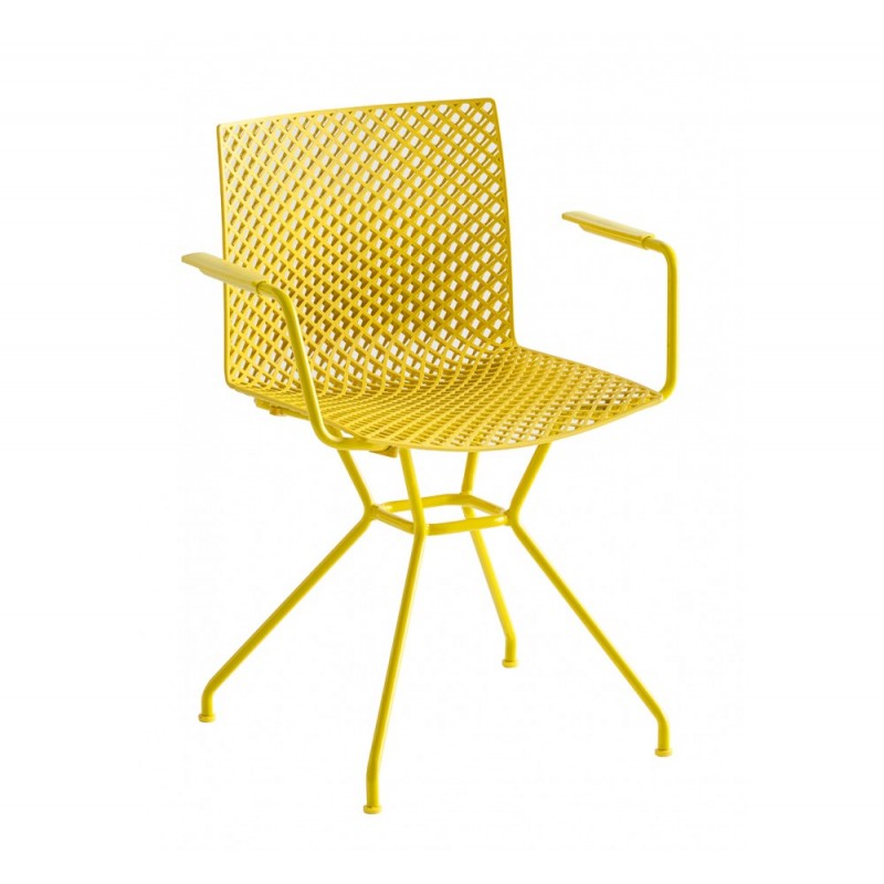 Fuller TCS καρέκλα τεχνοπολυμέριο σε κιτρινο χρωμα και κιτρινο σκελετό 63x49x80(66/45)cm