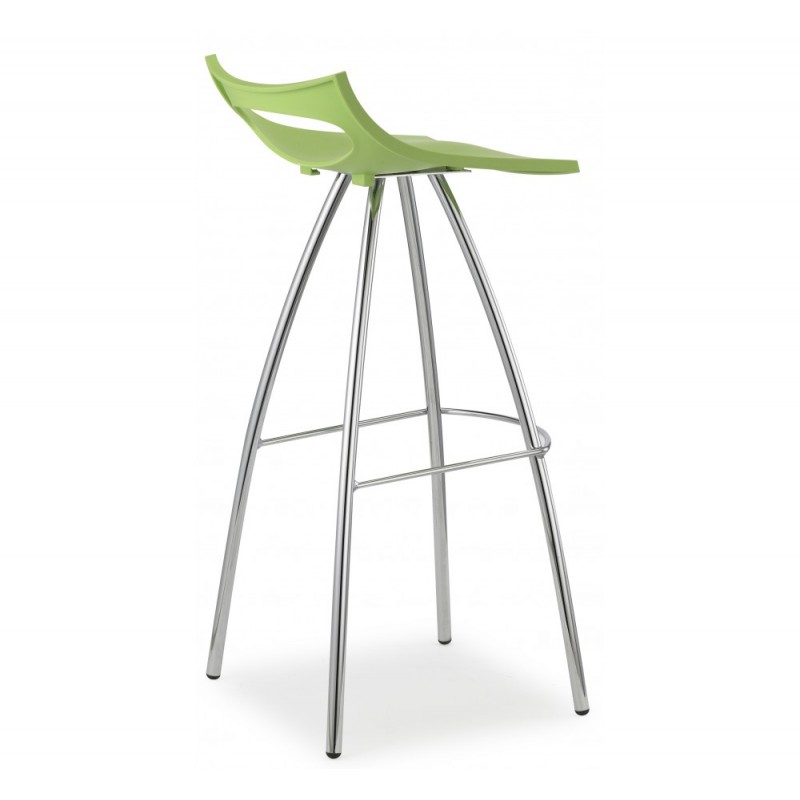 Diablito art.2291 μεταλλικό σκαμπό VA - Matt anthracite grey coated steel, embossed finish 42x50x97(80)cm