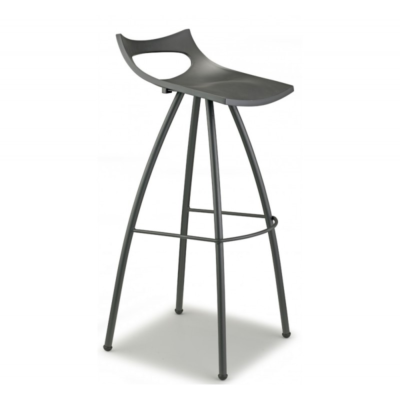 Diablito art.2291 μεταλλικό σκαμπό VA - Matt anthracite grey coated steel, embossed finish 42x50x97(80)cm