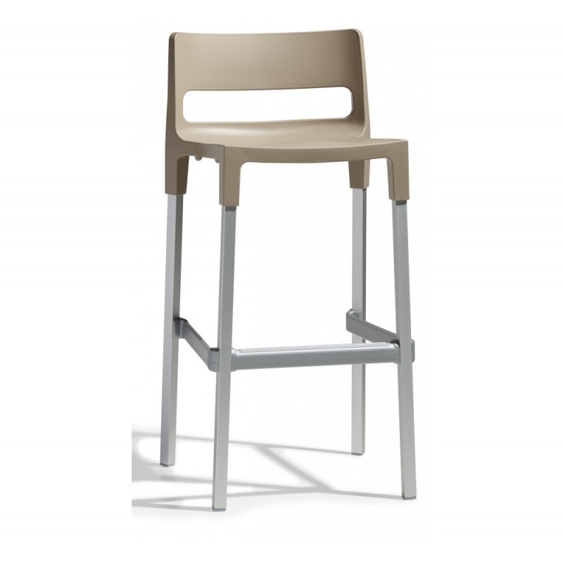 Divo art.2226/31 σκαμπό αλουμινίου (h65) 15 - Dove grey 50x44x88(65)cm