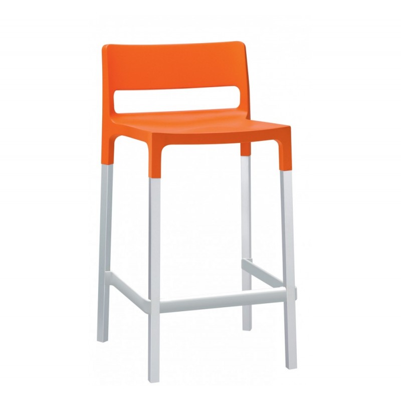 Divo art.2226/31 σκαμπό αλουμινίου (h65) 30 - Orange 50x44x88(65)cm