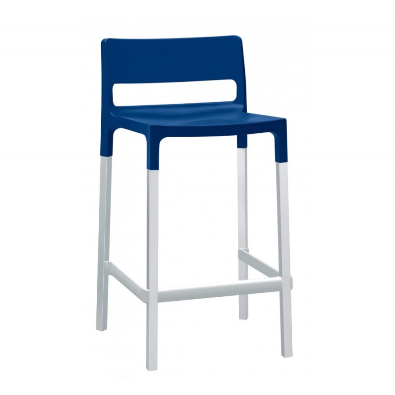 Divo art.2226/31 σκαμπό αλουμινίου (h65) 60 -Blu 50x44x88(65)cm