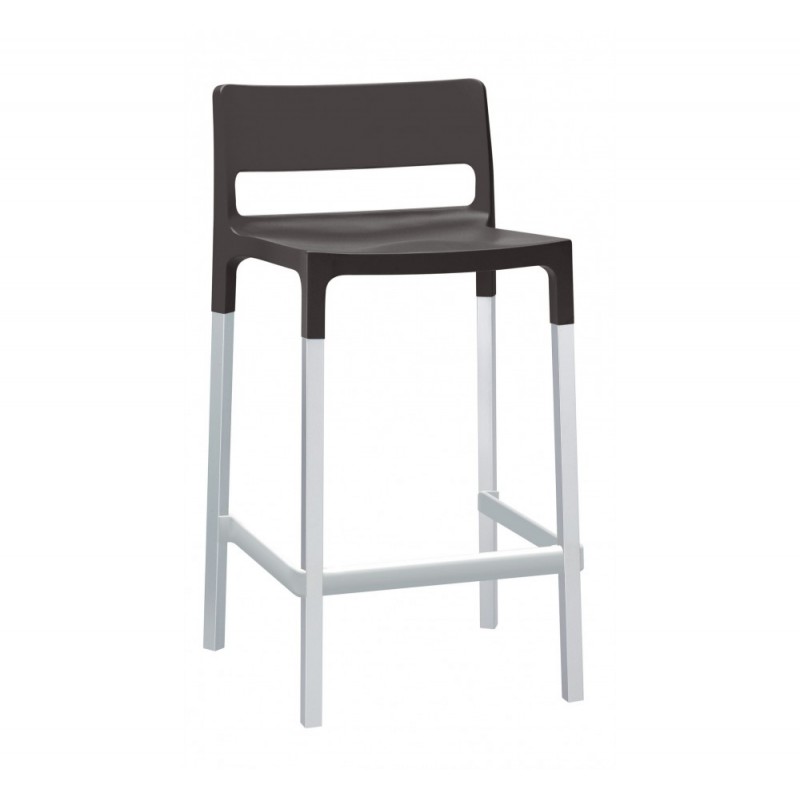 Divo art.2226/31 σκαμπό αλουμινίου (h65) 81 - Anthracite 50x44x88(65)cm