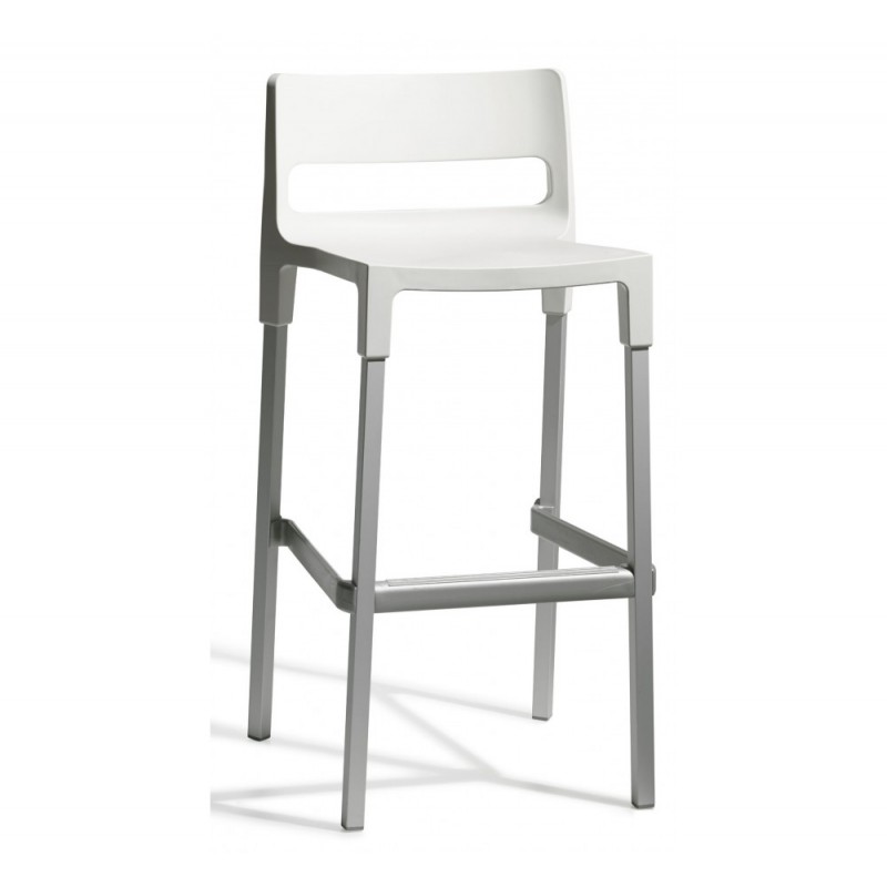 Divo art.2210/16 σκαμπό αλουμινίου (h75) 11 - Linen 50x46x98(75)cm