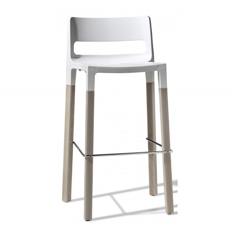 Natural divo art.2818 ξύλινο σκαμπό 11 - Linen 52x49x97(75)cm