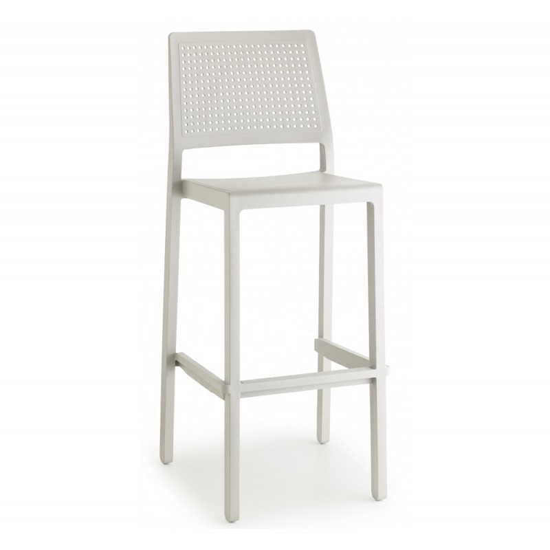 Emi art.2345 σκαμπό technopolymer (h75) 11 - Linen 47,5x48,5x108,5(75)cm