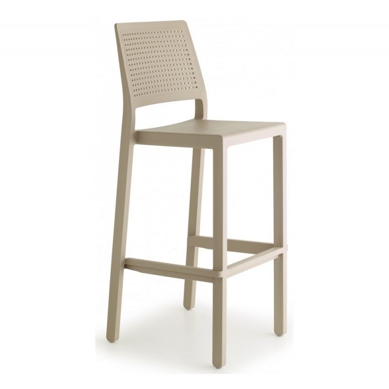 Emi art.2345 σκαμπό technopolymer (h75) 15 - Dove grey 47,5x48,5x108,5(75)cm