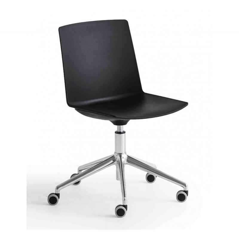 Jubel cod.291.__/5R καρέκλα γραφείου 10-Black 58x58x83(46)cm  - μαύρη δερματίνη 