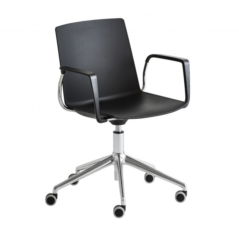 Jubel cod.291.__-/5RB πολυθρόνα γραφείου μαυρο τεχνοπολερειο058,5x58x83-92(65/46)cm