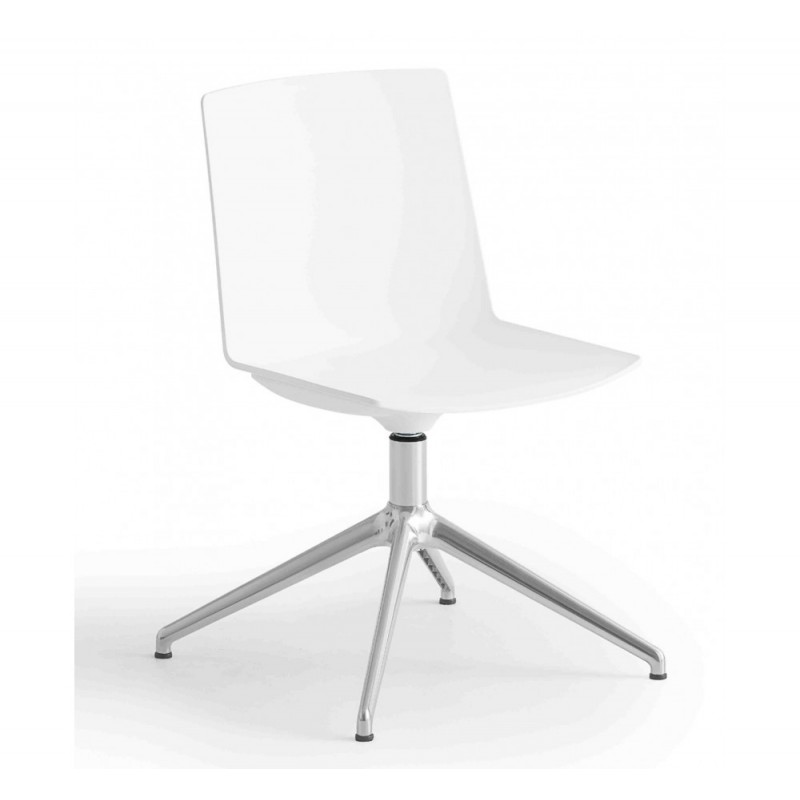 Jubel cod.291.__/L καρέκλα λευκό τεχνοπολυμέριο μεταλλική βάση  58,5x58x83-92(65/46)cm