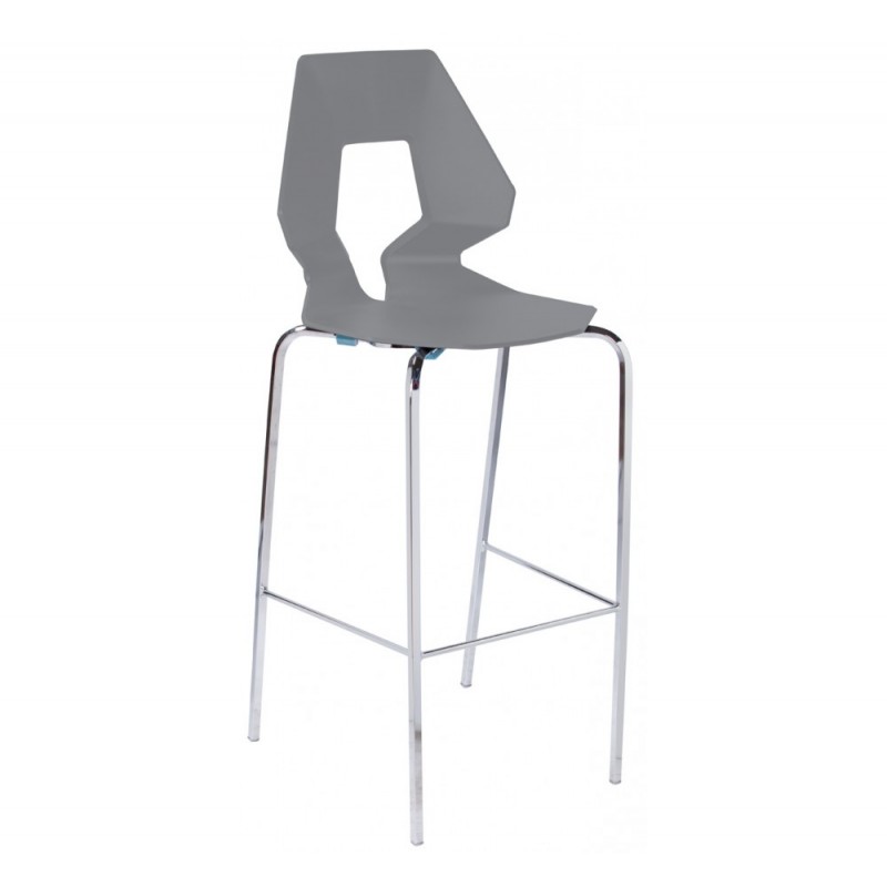 Prodige 77/67 μεταλλικό σκαμπό bar Ύψος καθίσματος 77cm 42x46x77/67cm   γκρι χρωμα καθισμα 