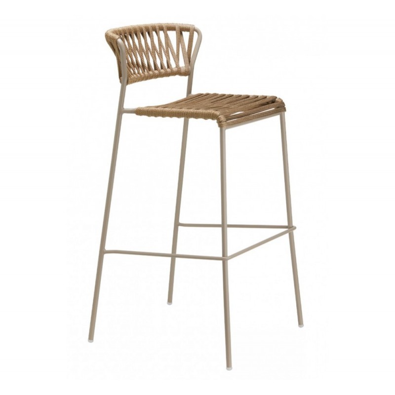 Lisa filo art.2871 μεταλλικό σκαμπό (h75) N15 Dove grey 50x50x98(75)cm