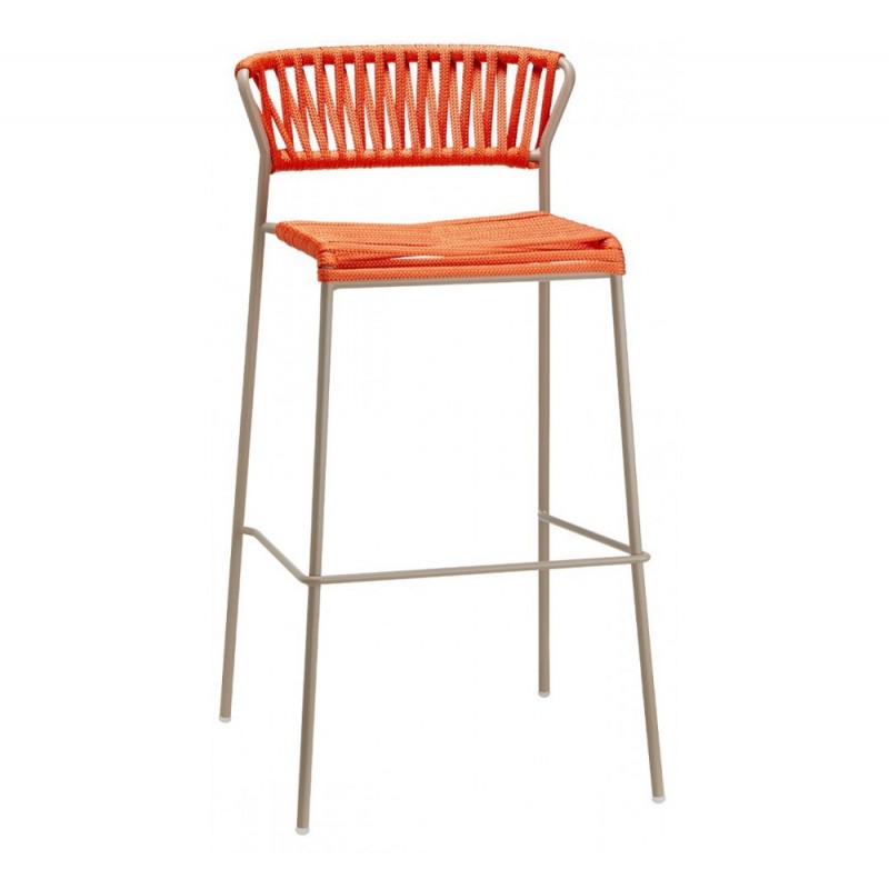 Lisa filo art.2872 μεταλλικό σκαμπό (h65) N30 Orange 50x52x88(65)cm