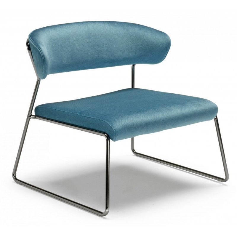 Lisa lounge art.2858 μεταλλική πολυθρόνα VA - Matt anthracite grey coated steel, embossed finish 70x65x66(37)cm