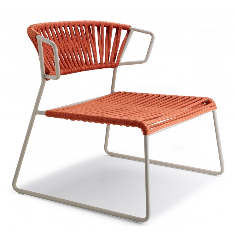 Lisa lounge filo art.2878 μεταλλική πολυθρόνα N30 Orange 69x67x67(36)cm
