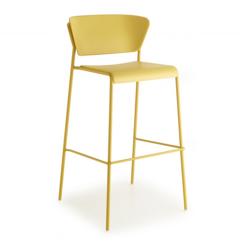 Lisa art.2868 technopolymer σκαμπό (h65 ύψος) -σκαμπό μπαρ μεταλλικό μουσταρδί σκελετό και τεχνοπολυμεριο  52x50x88(65)cm - ποσοτητα 1 τμχ 