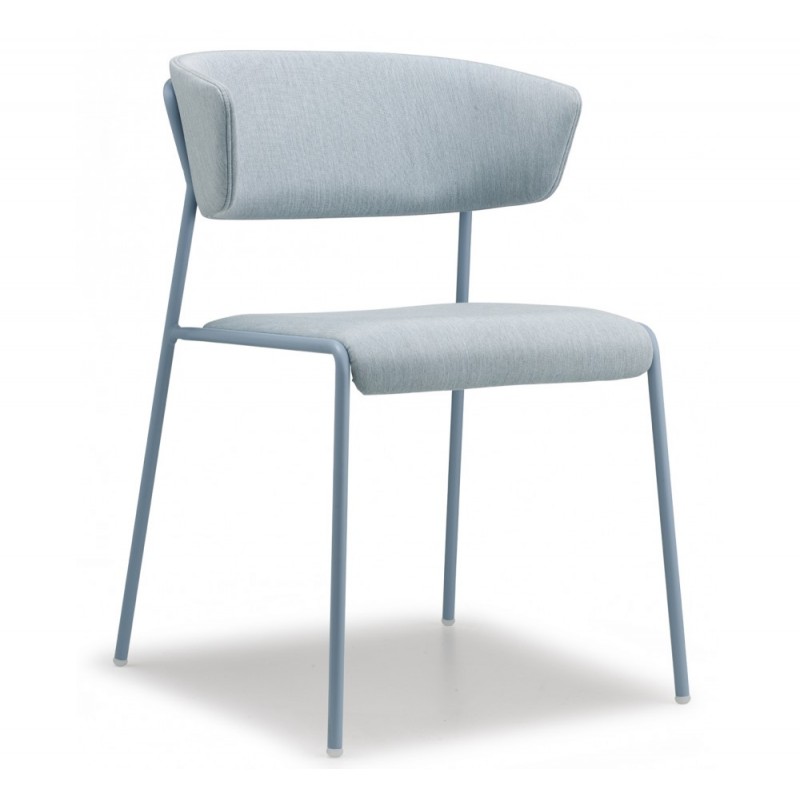 Lisa art.2860 waterproof μεταλλική πολυθρόνα WP86 - Water Repellent Fabric 51x56x77(46)cm - γαλάζιο αδιάβροχο ύφασμα  