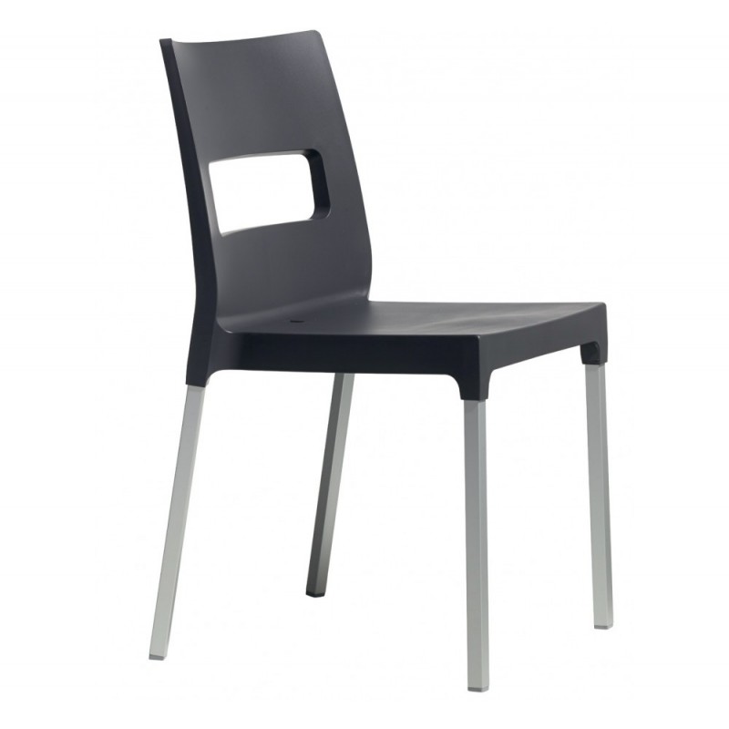 Maxi diva art.2203 καρέκλα αλουμινίου 81 - Anthracite 50x53x84(47)cm