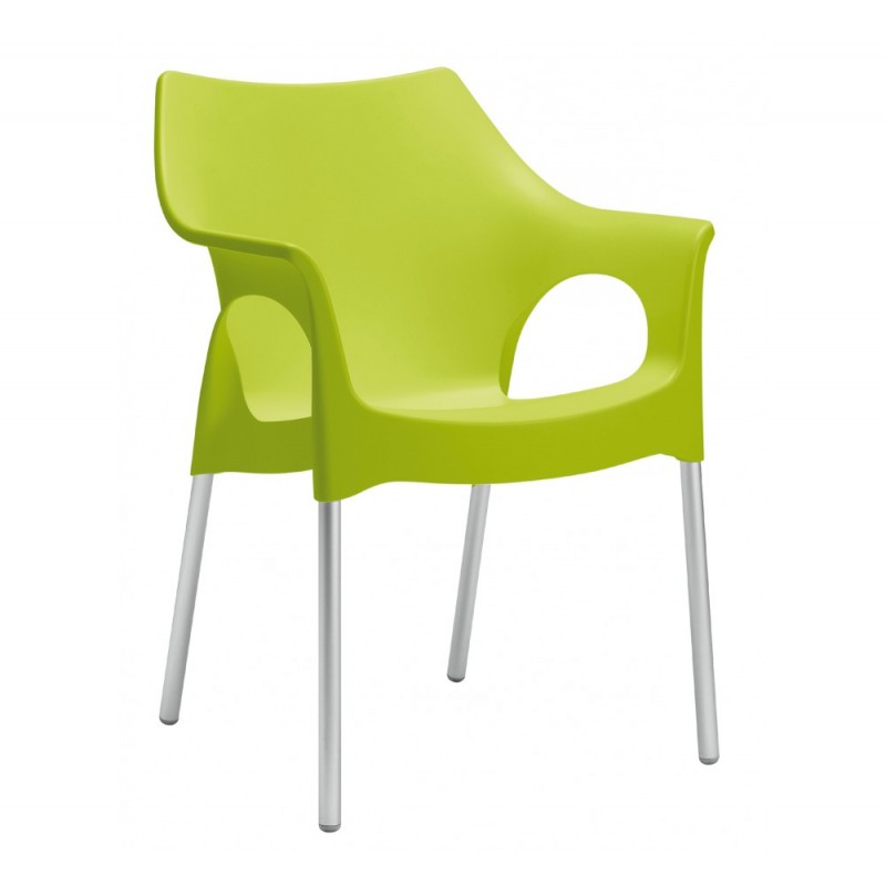 Ola art.2116/23 πολυθρόνα αλουμινίου 51 - Light green 59x54x82(65/45)cm