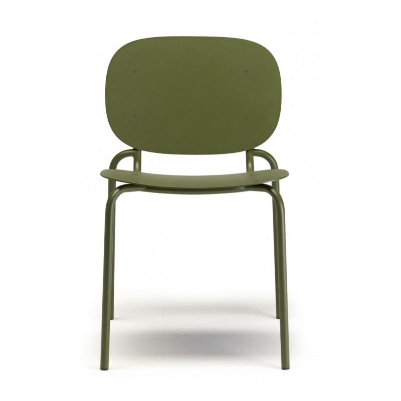 SISI art.2503 μεταλλική καρέκλα ZV - Zinc and matt olive green coated, embossed finish 50x55x80(44)cm