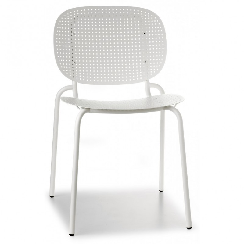 SISI dots art.2505 μεταλλική καρέκλα ZL - Zinc and matt linen coated, embossed finish 50x55x80(44)cm