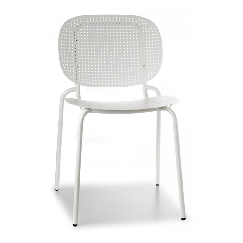 SISI dots art.2505 μεταλλική καρέκλα ZL - Zinc and matt linen coated, embossed finish 50x55x80(44)cm