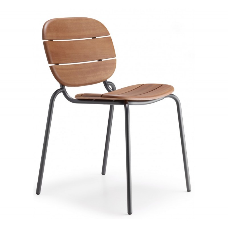 SISI art.2515 μεταλλική καρέκλα ZA - Zinc and matt anthracite coated, embossed finish 50x55x80(45)cm