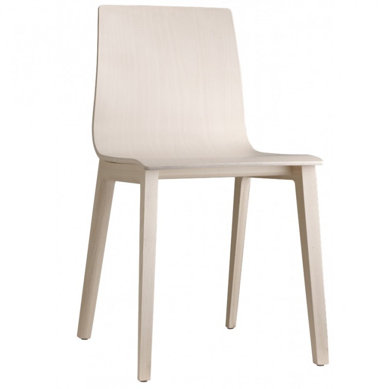 Smilla art.2840 ξύλινη καρέκλα F1 FS 501 - Bleached beech 46x50x82(47)cm από μασίφ ξύλο οξιάς 