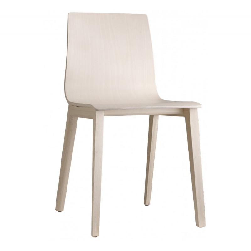 Smilla art.2840 ξύλινη καρέκλα F1 FS 501 - Bleached beech 46x50x82(47)cm από μασίφ ξύλο οξιάς 