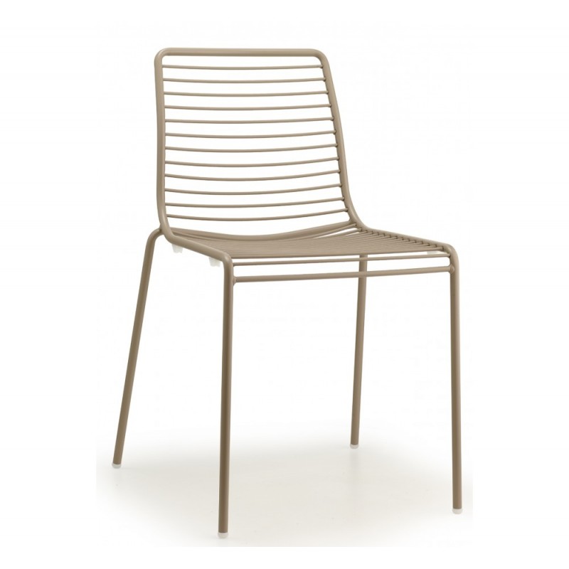 Summer art.2522 μεταλλική καρέκλα VT - Zinc and matt dove grey coated steel, embossed finish 52x57,5x80(47)cm