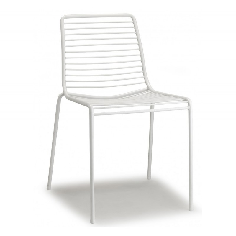 Summer art.2522 μεταλλική καρέκλα VB - Zinc and matt white coated steel, embossed finish 52x57,5x80(47)cm